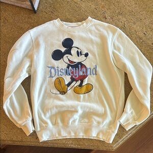Disney Cream Crewneck Sweater with Mickey Mouse